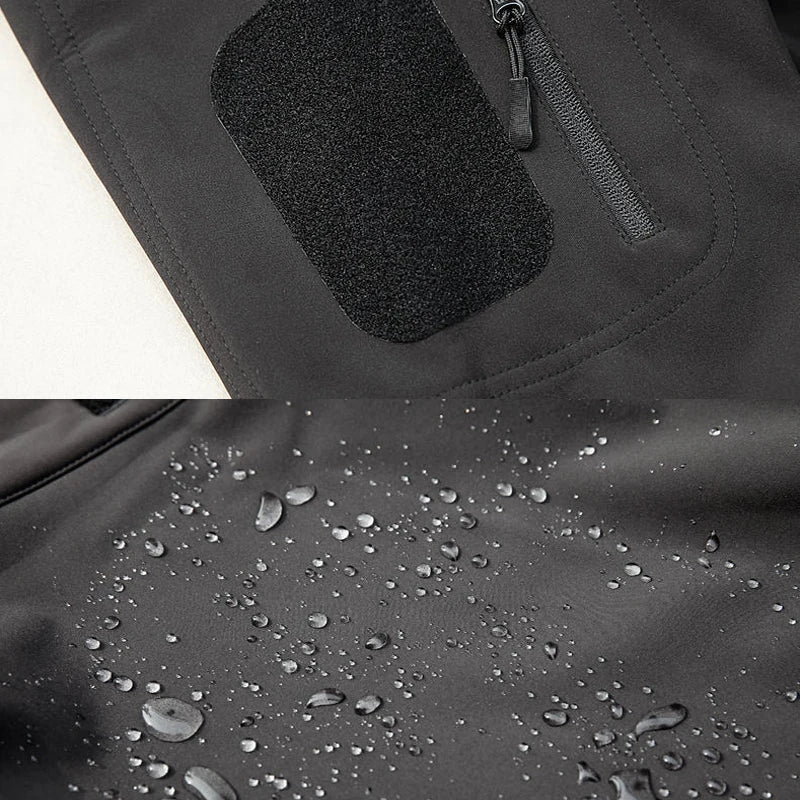 Men's Winter SoftShell Fleece Waterproof Jackets Male Hood Coats For Fishin/Hiking/Camping