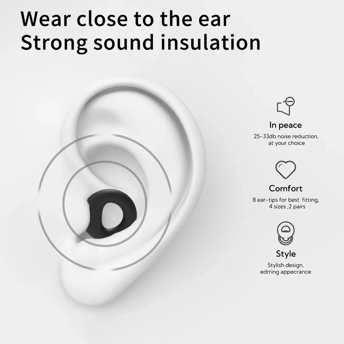 HUAK Ear Plugs for Noise Reduction – Super Soft