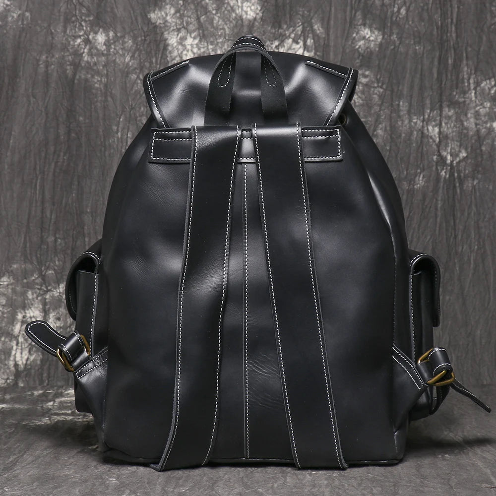 LUOKIR Leather Travel Backpack