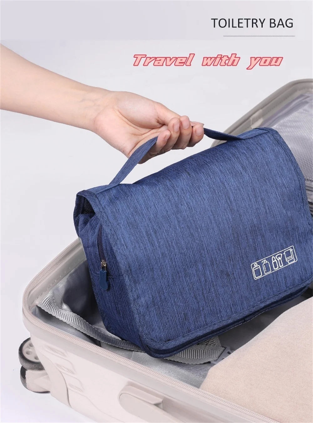 Portable Toiletry Washbag with Hanging Hook