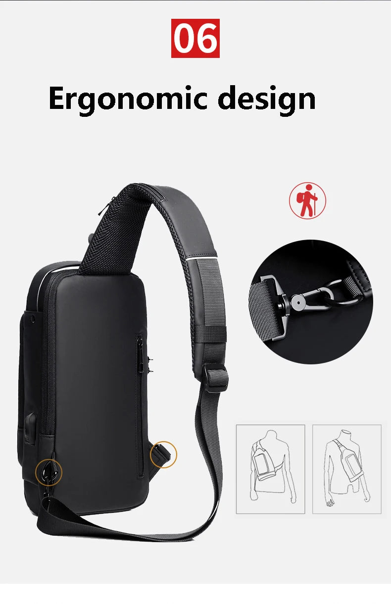 Anti-theft USB Shoulder Bag