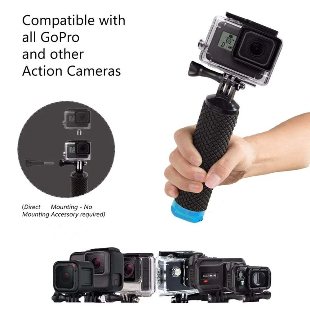 Water Floating Hand Grip Handle Mount for Gopro Hero 11 9 8 7 5 Xiaomi Yi 4K Sjcam DJI Osmo Action Camera