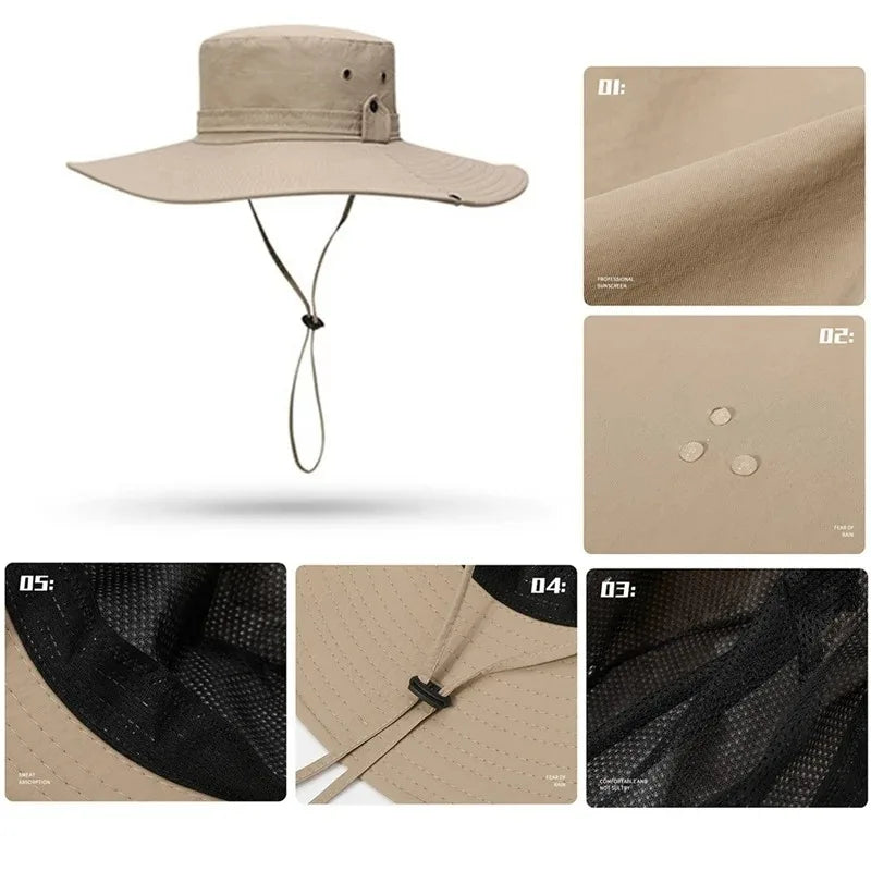 Summer Mountaineering Hat, Unisex Sun Protection Hat