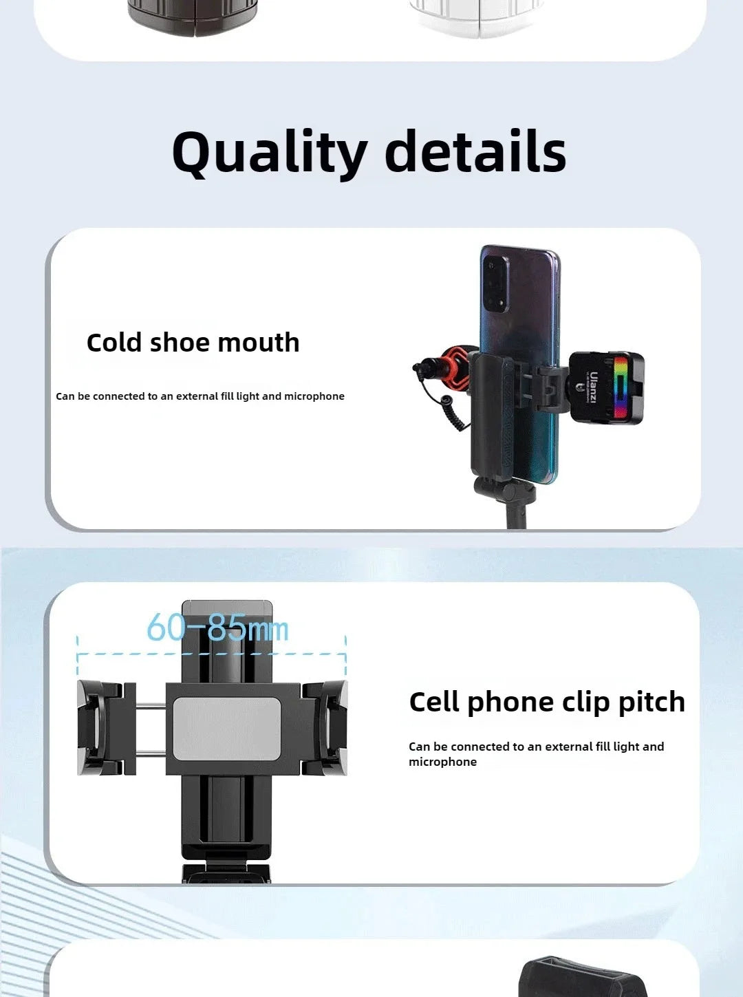 Super Mini Selfie Stick Portable Phone Holder Shooting Aid Versatile Integrated Design Bluetooth Remote For Live Broadcast