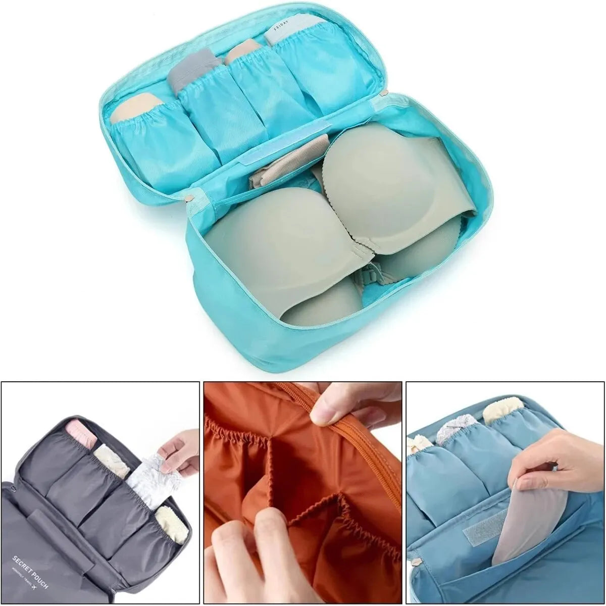 Portable Travel Bra Underwear Organizer Bag