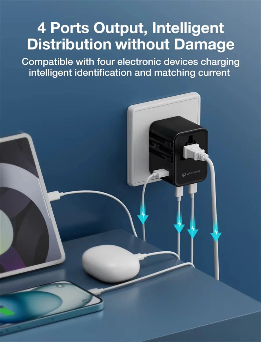 GlobeCharge Travel Adapter