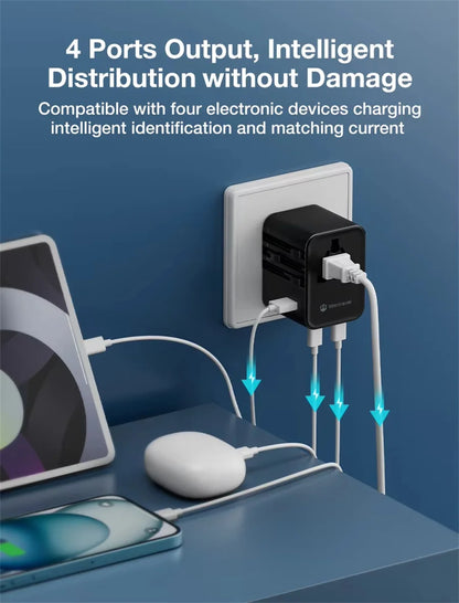 GlobeCharge Travel Adapter