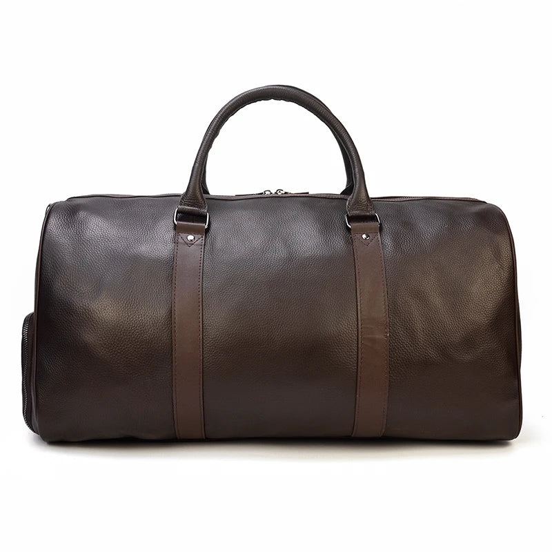 Luxury Genuine Leather Men Duffle Bag