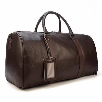 Luxury Genuine Leather Men Duffle Bag
