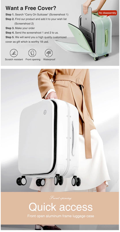 Mixi Design Suitcase Rolling Luggage  18 20 24 Inch