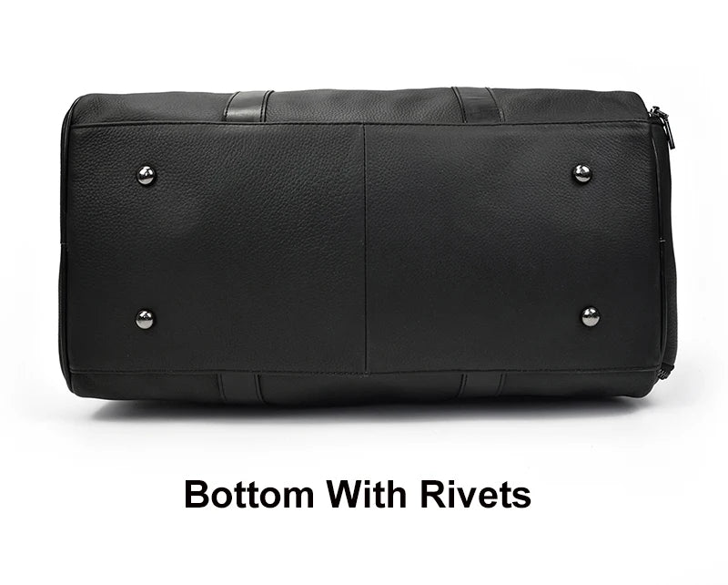Luxury Genuine Leather Men Duffle Bag