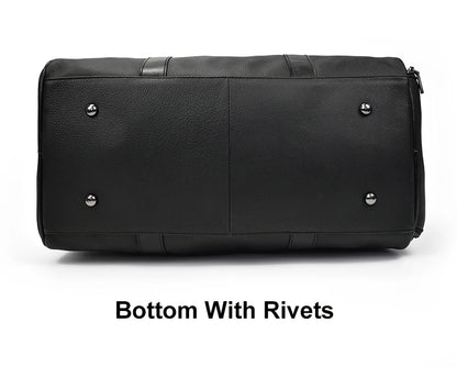 Luxury Genuine Leather Men Duffle Bag