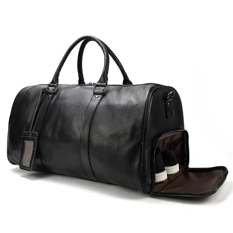 Luxury Genuine Leather Men Duffle Bag