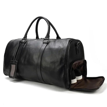 Luxury Genuine Leather Men Duffle Bag