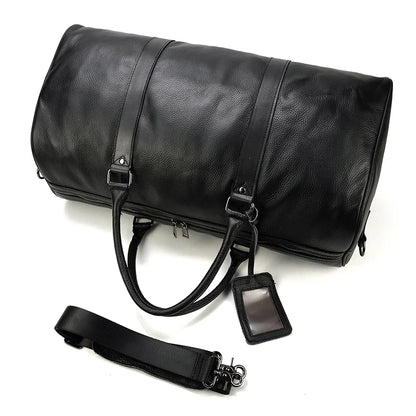 Luxury Genuine Leather Men Duffle Bag