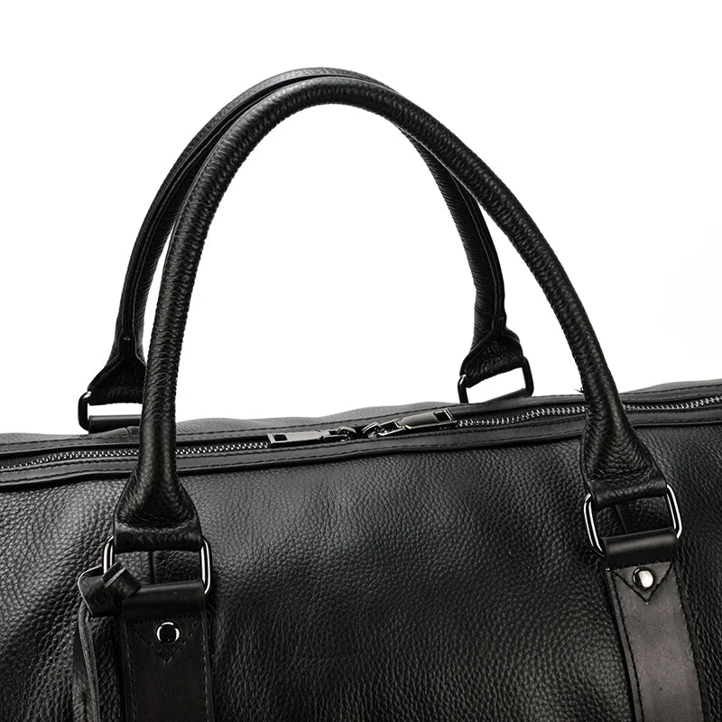 Luxury Genuine Leather Men Duffle Bag