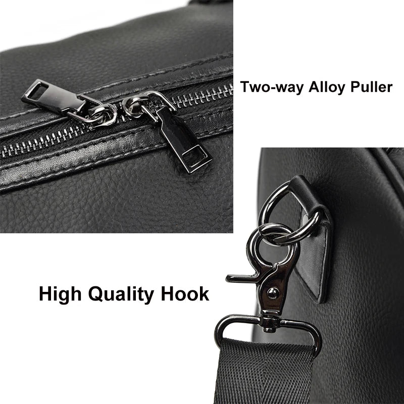 Luxury Genuine Leather Men Duffle Bag