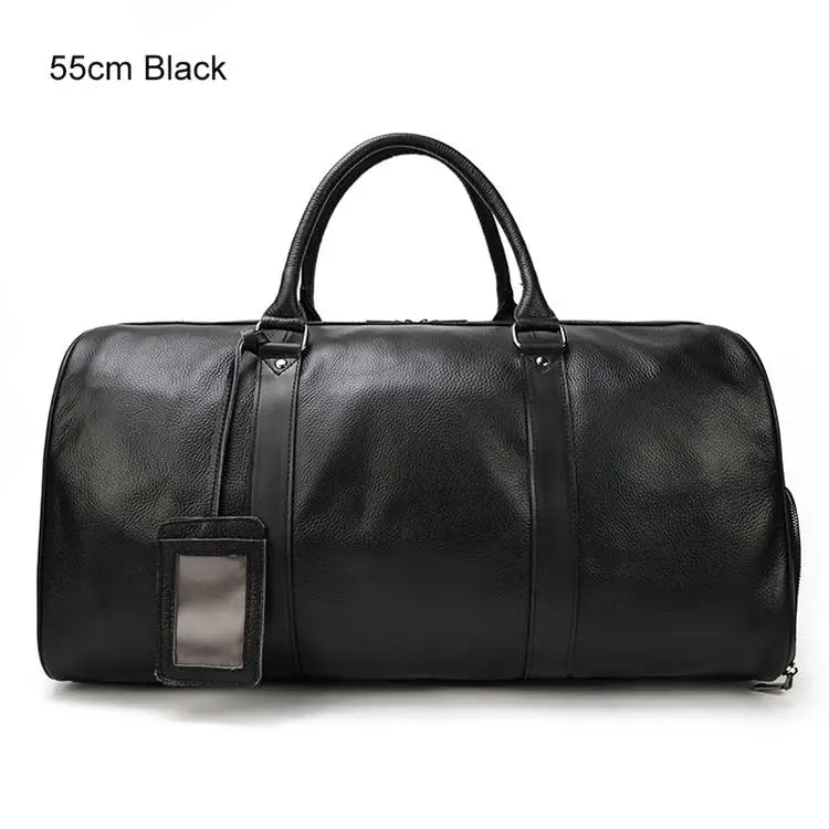Luxury Genuine Leather Men Duffle Bag