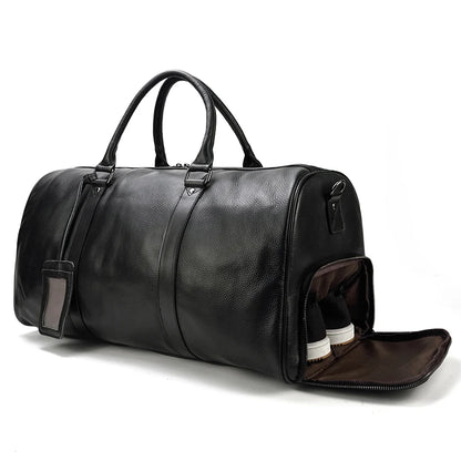 Luxury Genuine Leather Men Duffle Bag