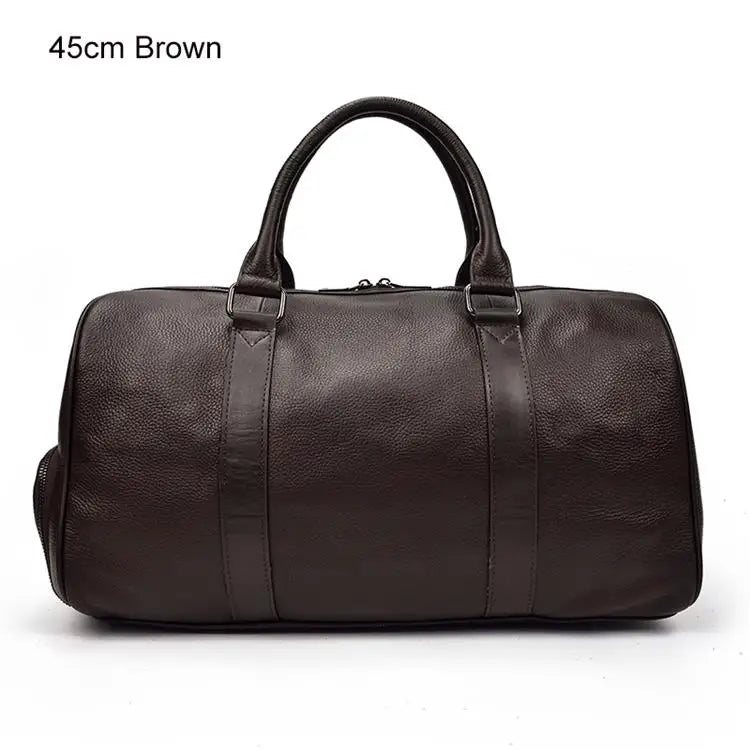 Luxury Genuine Leather Men Duffle Bag