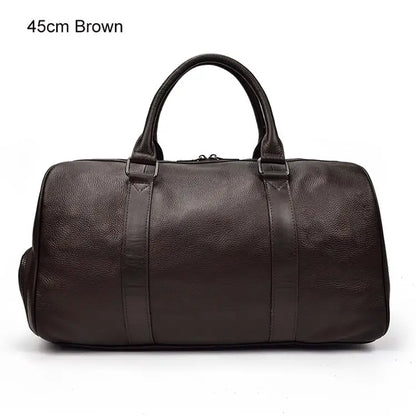 Luxury Genuine Leather Men Duffle Bag