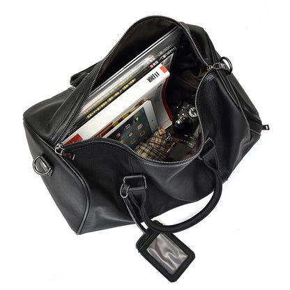 Luxury Genuine Leather Men Duffle Bag