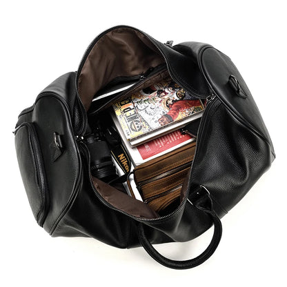 Luxury Genuine Leather Men Duffle Bag