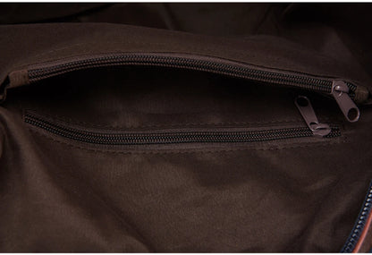 MARKROYAL Canvas Leather Men Carry On Luggage Bag