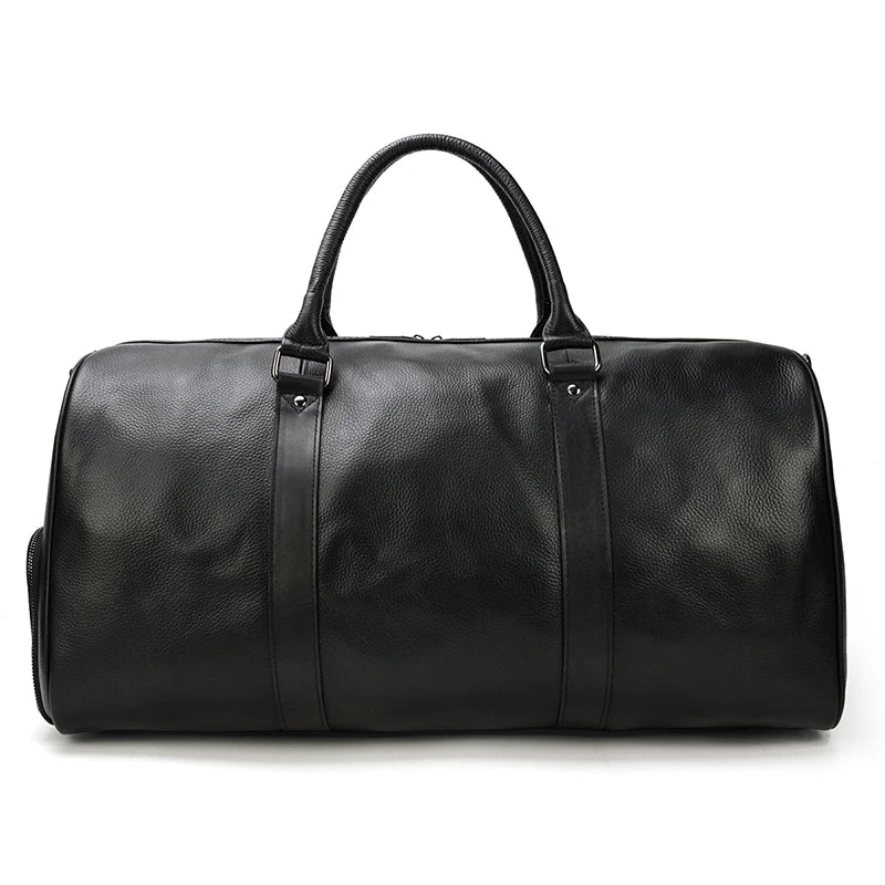 Luxury Genuine Leather Men Duffle Bag