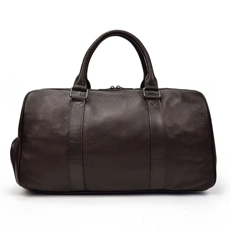 Luxury Genuine Leather Men Duffle Bag
