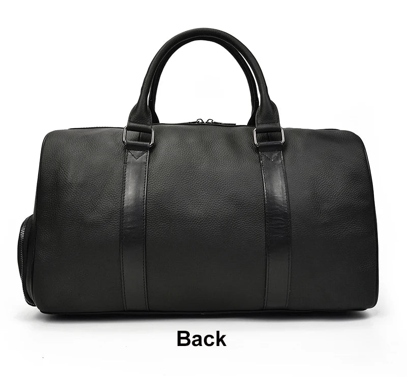 Luxury Genuine Leather Men Duffle Bag