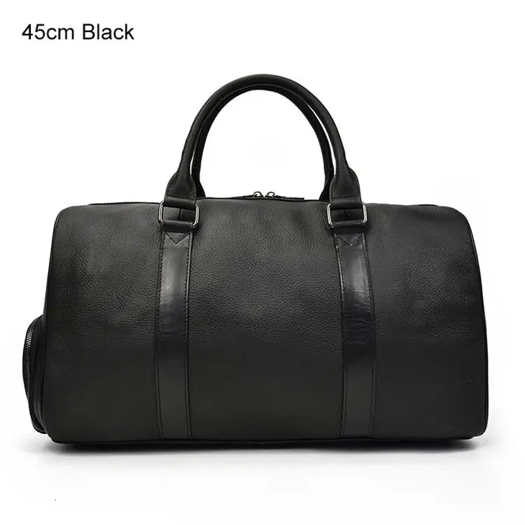 Luxury Genuine Leather Men Duffle Bag