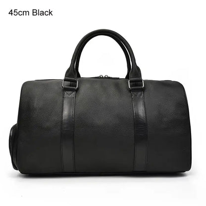 Luxury Genuine Leather Men Duffle Bag