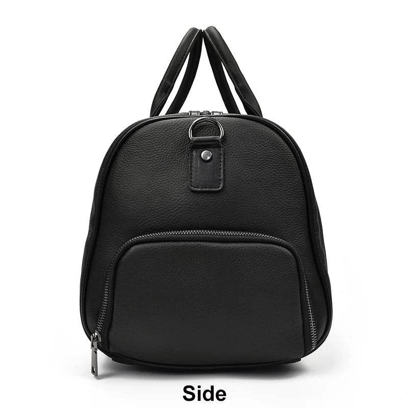 Luxury Genuine Leather Men Duffle Bag