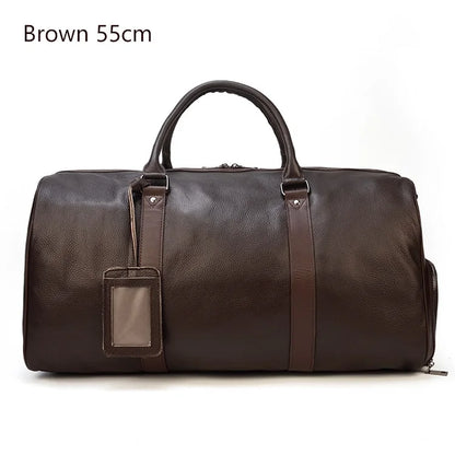 Luxury Genuine Leather Men Duffle Bag