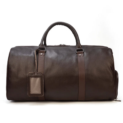 Luxury Genuine Leather Men Duffle Bag