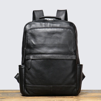 Vintage Cowhide Leather Backpack – Unisex 15'' Laptop Travel Bag