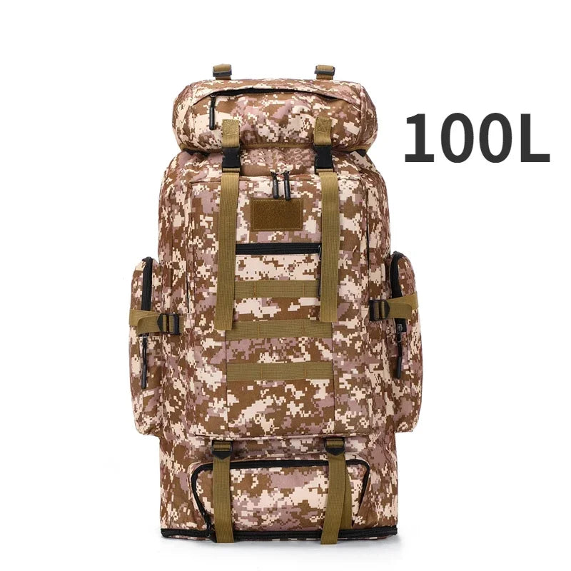 80L/100L Trekking Bag Large Capacity for Outdoors Hiking & Camping