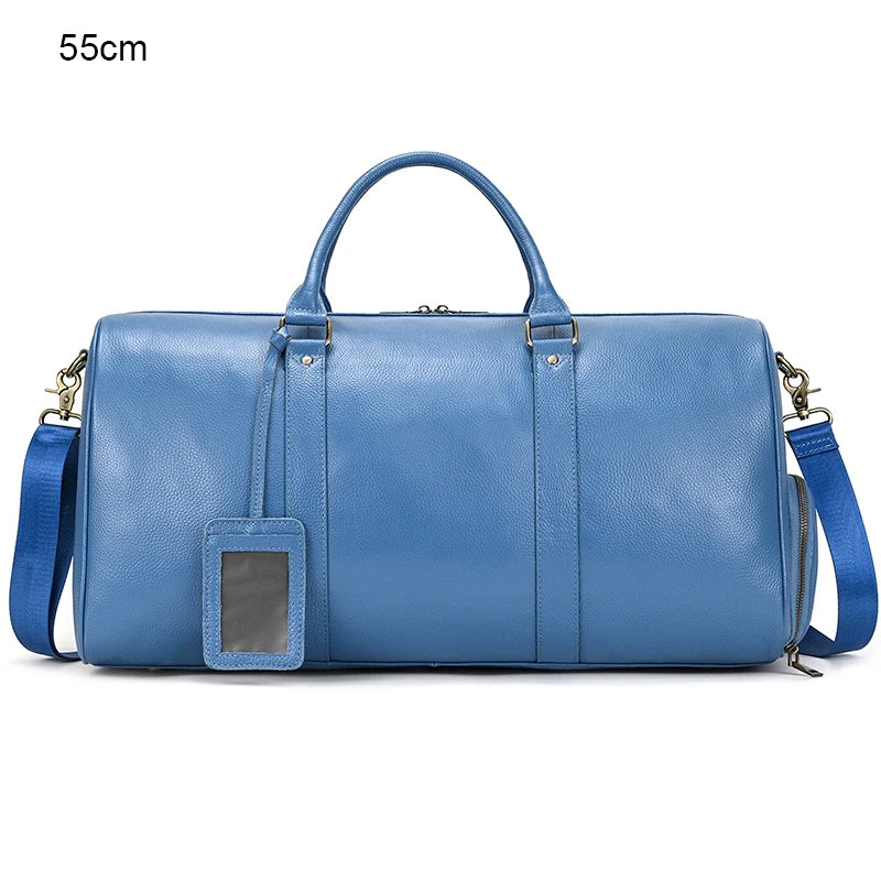 Luxury Genuine Leather Men Duffle Bag