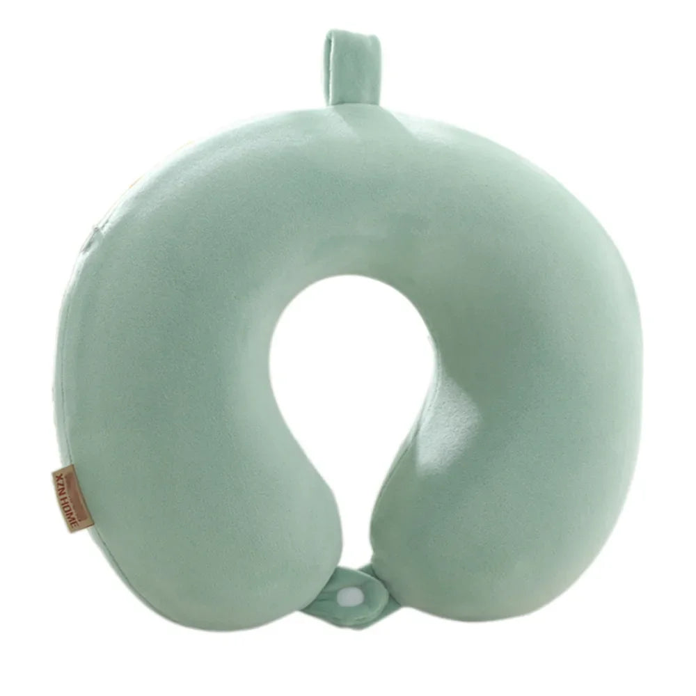 Polyester Solid Color Memory Foam Memory Pillow U-shaped Pillow Soft Comfortable Travel Neck Office Nap Pillow