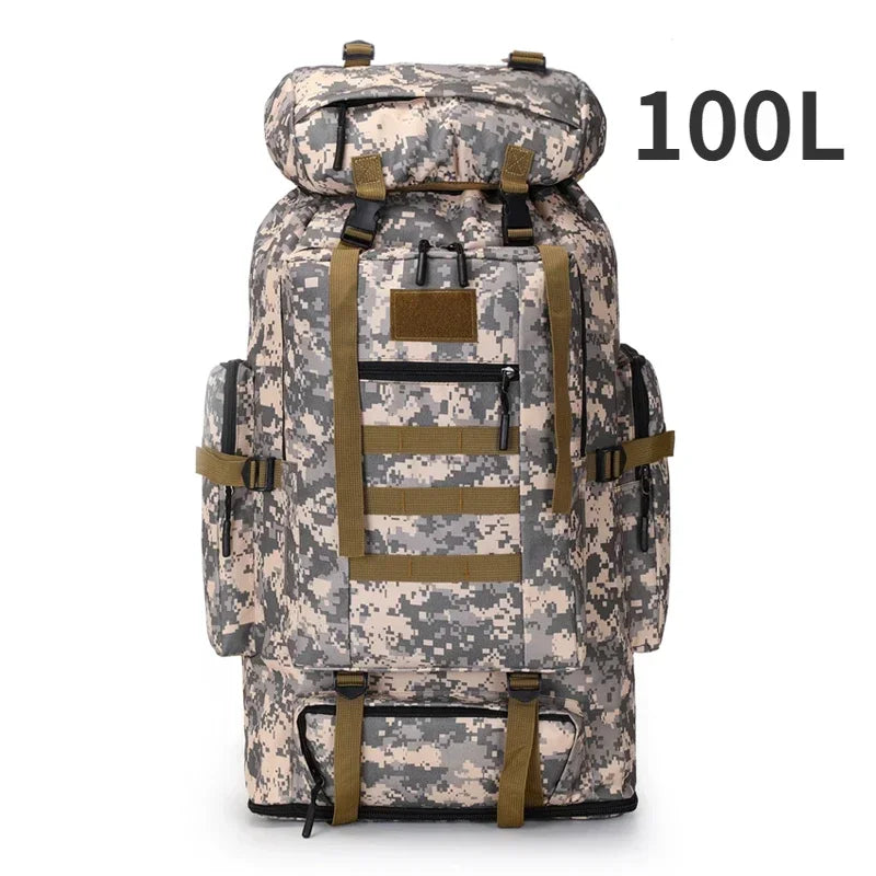 80L/100L Trekking Bag Large Capacity for Outdoors Hiking & Camping