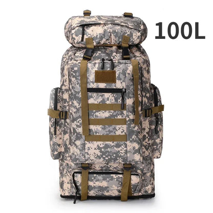 80L/100L Trekking Bag Large Capacity for Outdoors Hiking & Camping