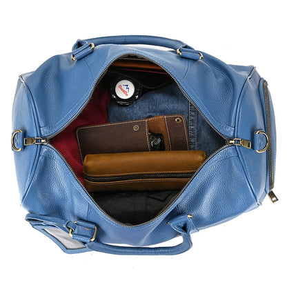 Luxury Genuine Leather Men Duffle Bag