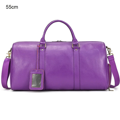Luxury Genuine Leather Men Duffle Bag