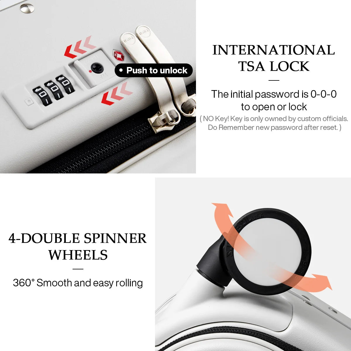 Mixi Design Suitcase Rolling Luggage  18 20 24 Inch
