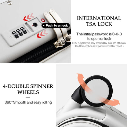 Mixi Design Suitcase Rolling Luggage  18 20 24 Inch