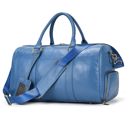 Luxury Genuine Leather Men Duffle Bag