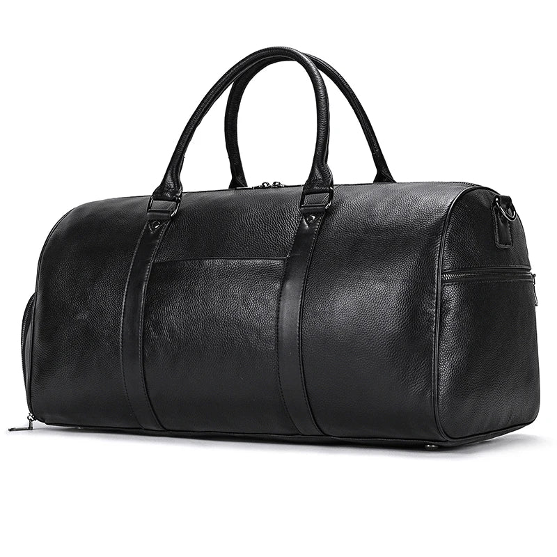 Luxury Genuine Leather Men Duffle Bag
