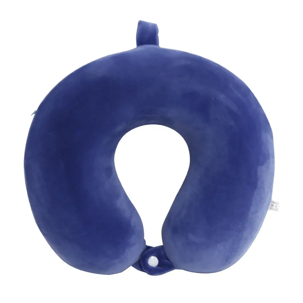 Polyester Solid Color Memory Foam Memory Pillow U-shaped Pillow Soft Comfortable Travel Neck Office Nap Pillow