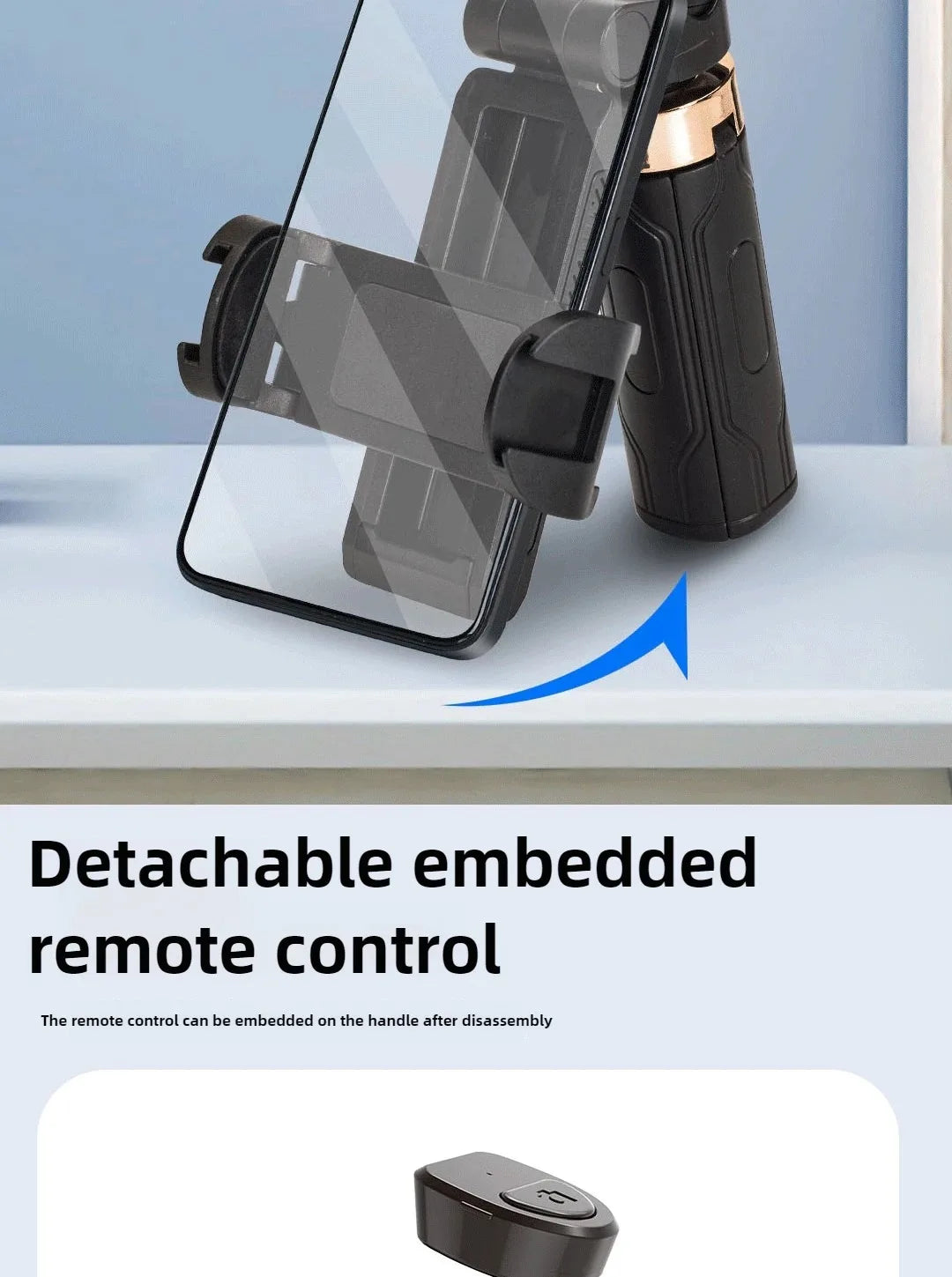 Super Mini Selfie Stick Portable Phone Holder Shooting Aid Versatile Integrated Design Bluetooth Remote For Live Broadcast